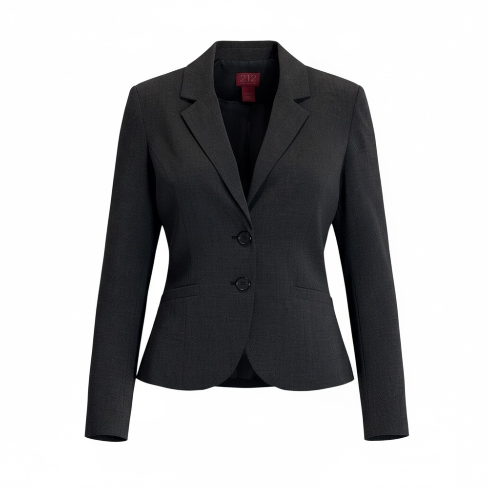 212 Collection Classic Black Two-Button Fitted Bl… - image 1